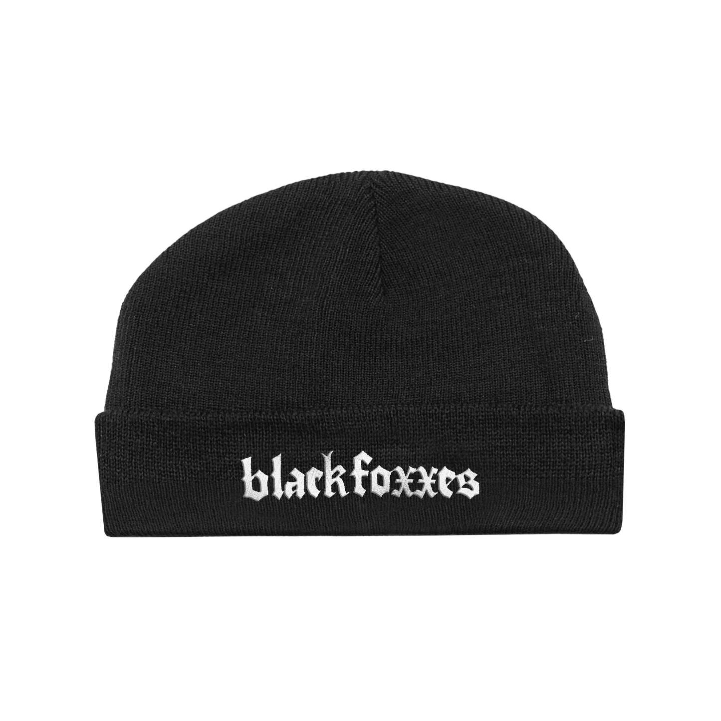 BLACK FOXXES LOGO BLACK BEANIE